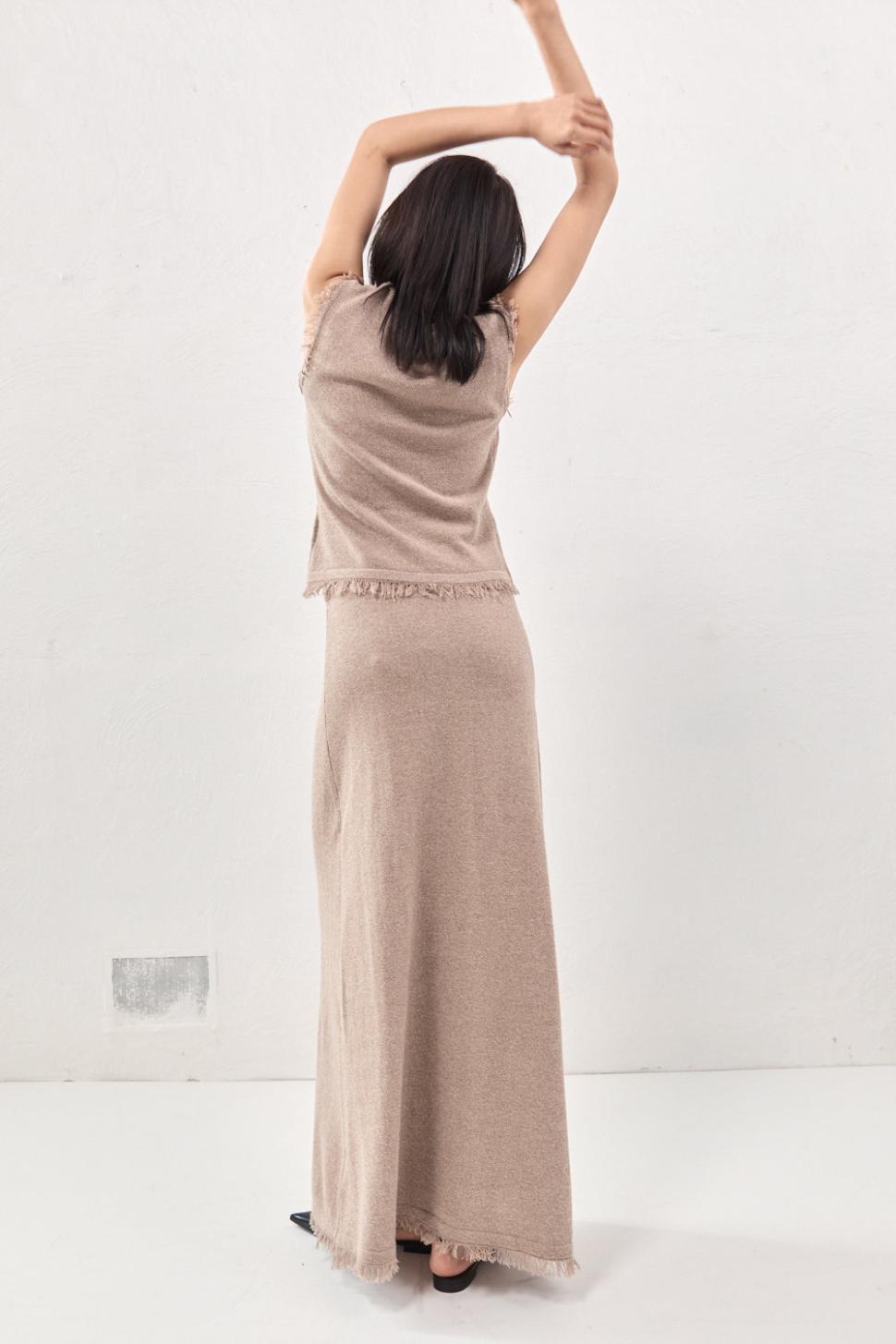 VRG GRL Skirts | Women Rowe Knit Maxi Skirt Mocha