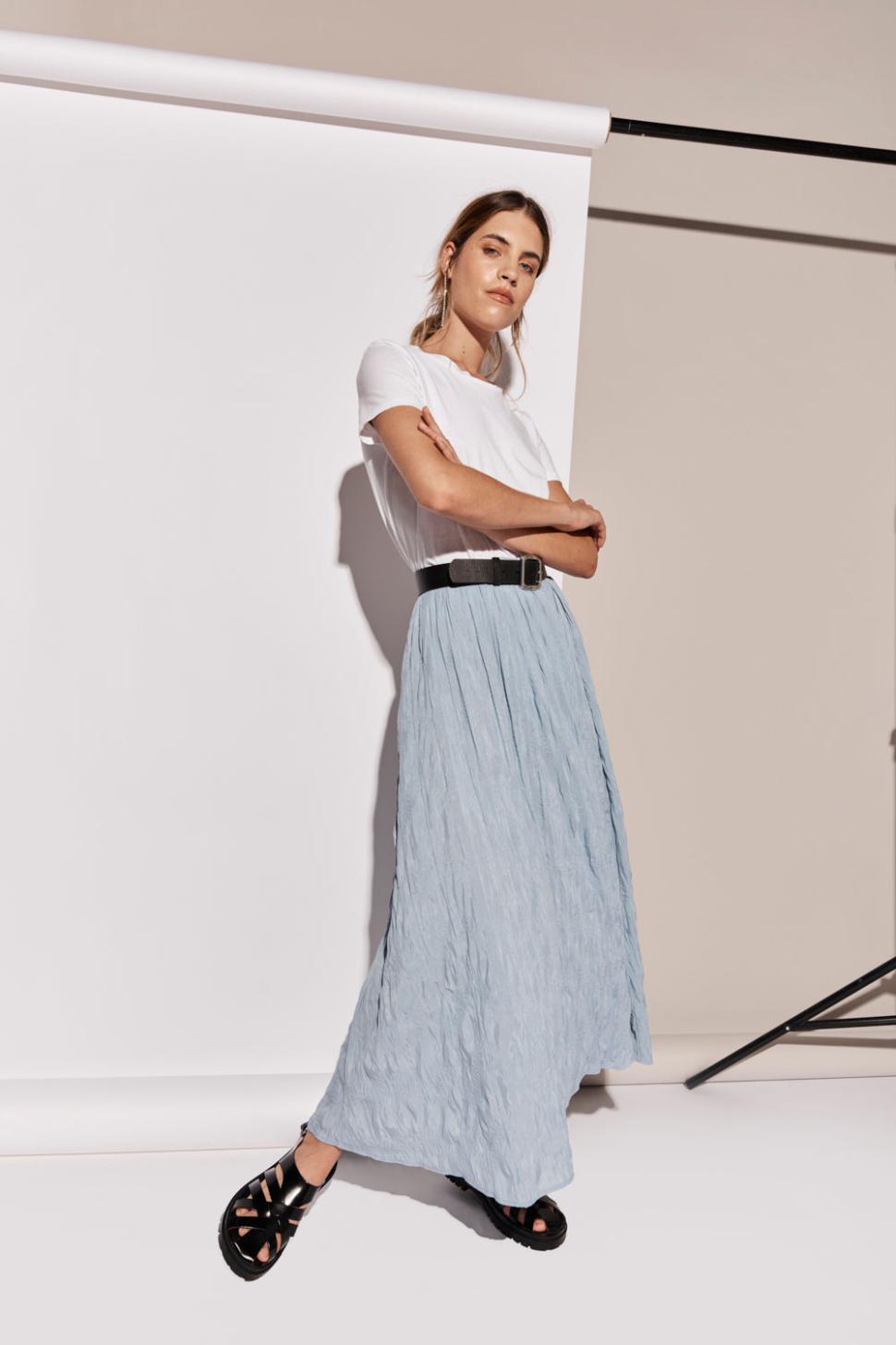 VRG GRL Skirts | Women Solara Midi Skirt Sky