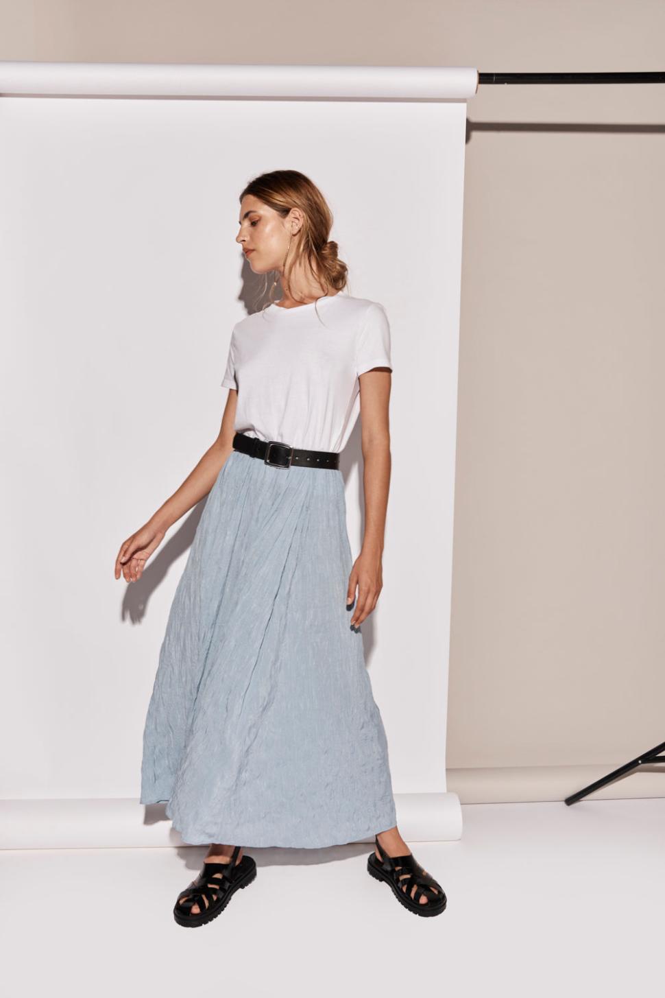 VRG GRL Skirts | Women Solara Midi Skirt Sky