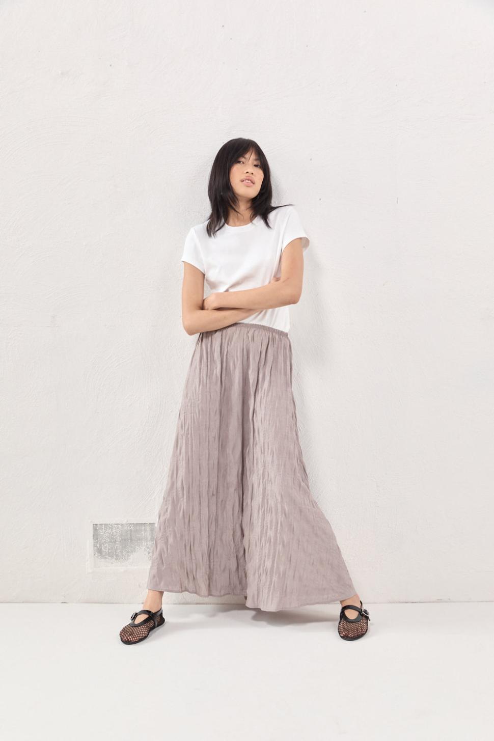 VRG GRL Skirts | Women Solara Midi Skirt Smoke
