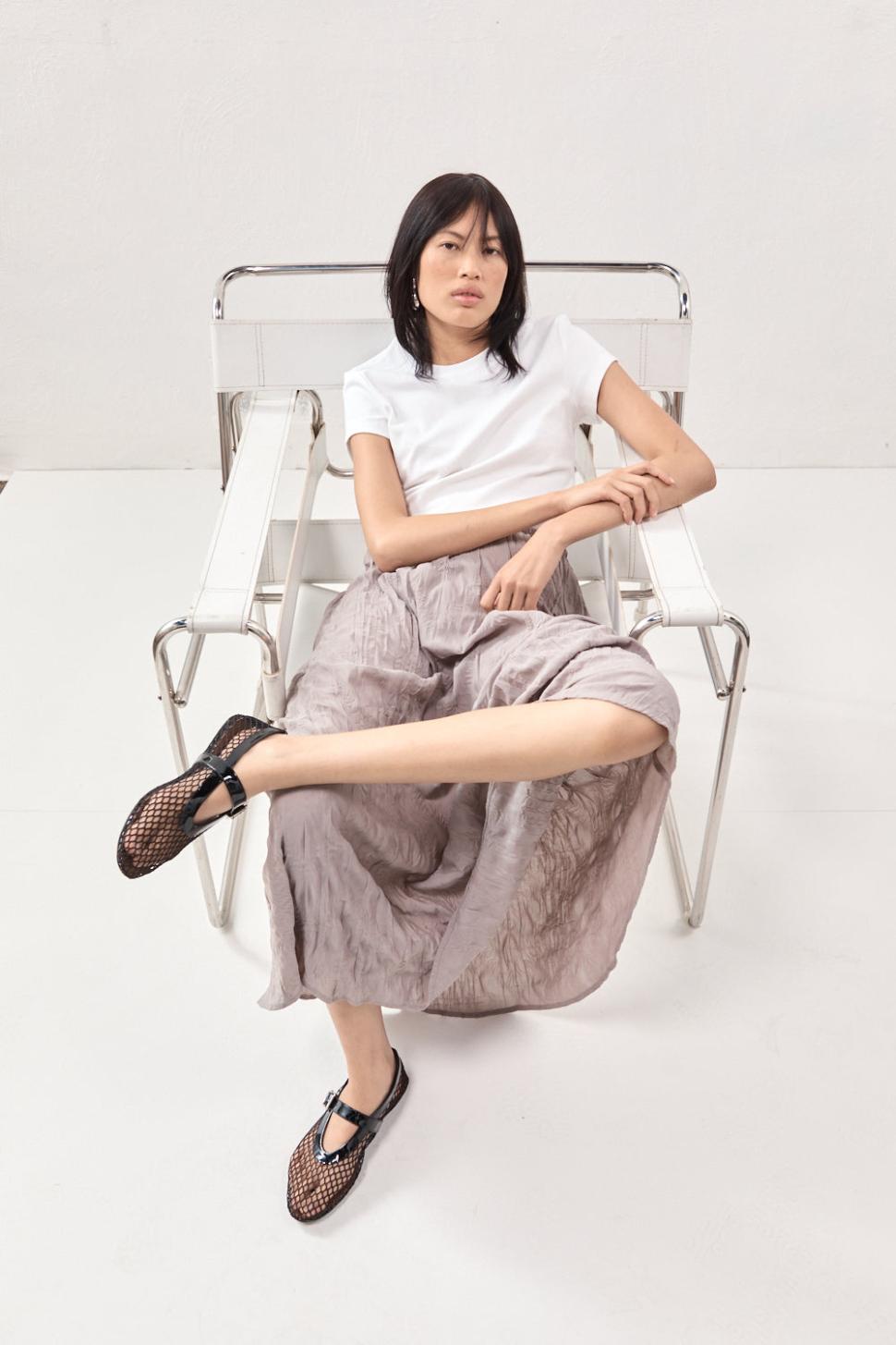 VRG GRL Skirts | Women Solara Midi Skirt Smoke