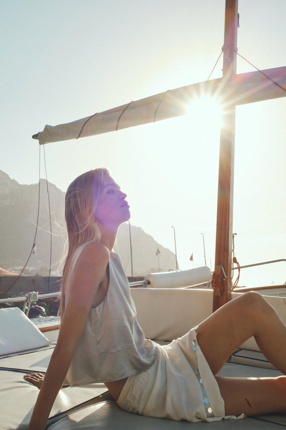 VRG GRL Skirts | Women Spritz Midi Skirt Cream