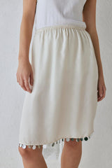 VRG GRL Skirts | Women Spritz Midi Skirt Cream
