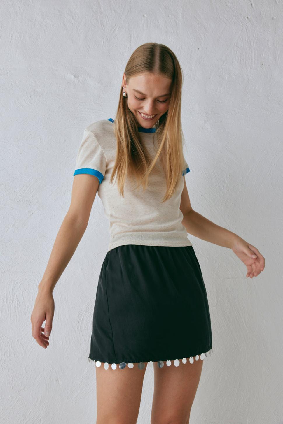 VRG GRL Skirts | Women Spritz Mini Skirt Black