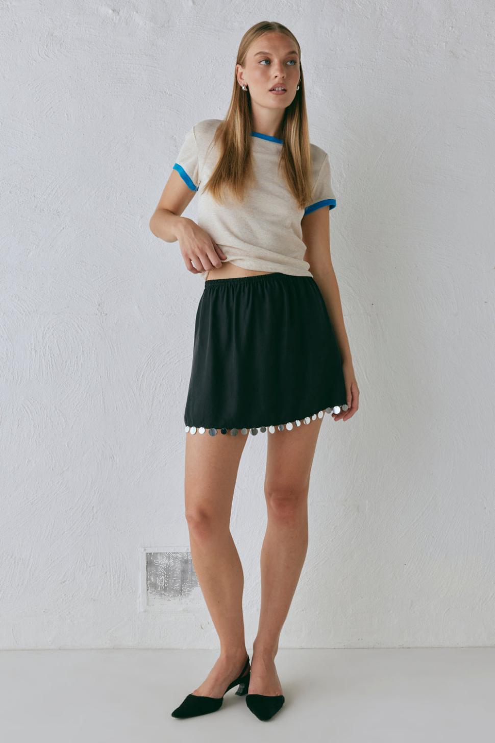 VRG GRL Skirts | Women Spritz Mini Skirt Black