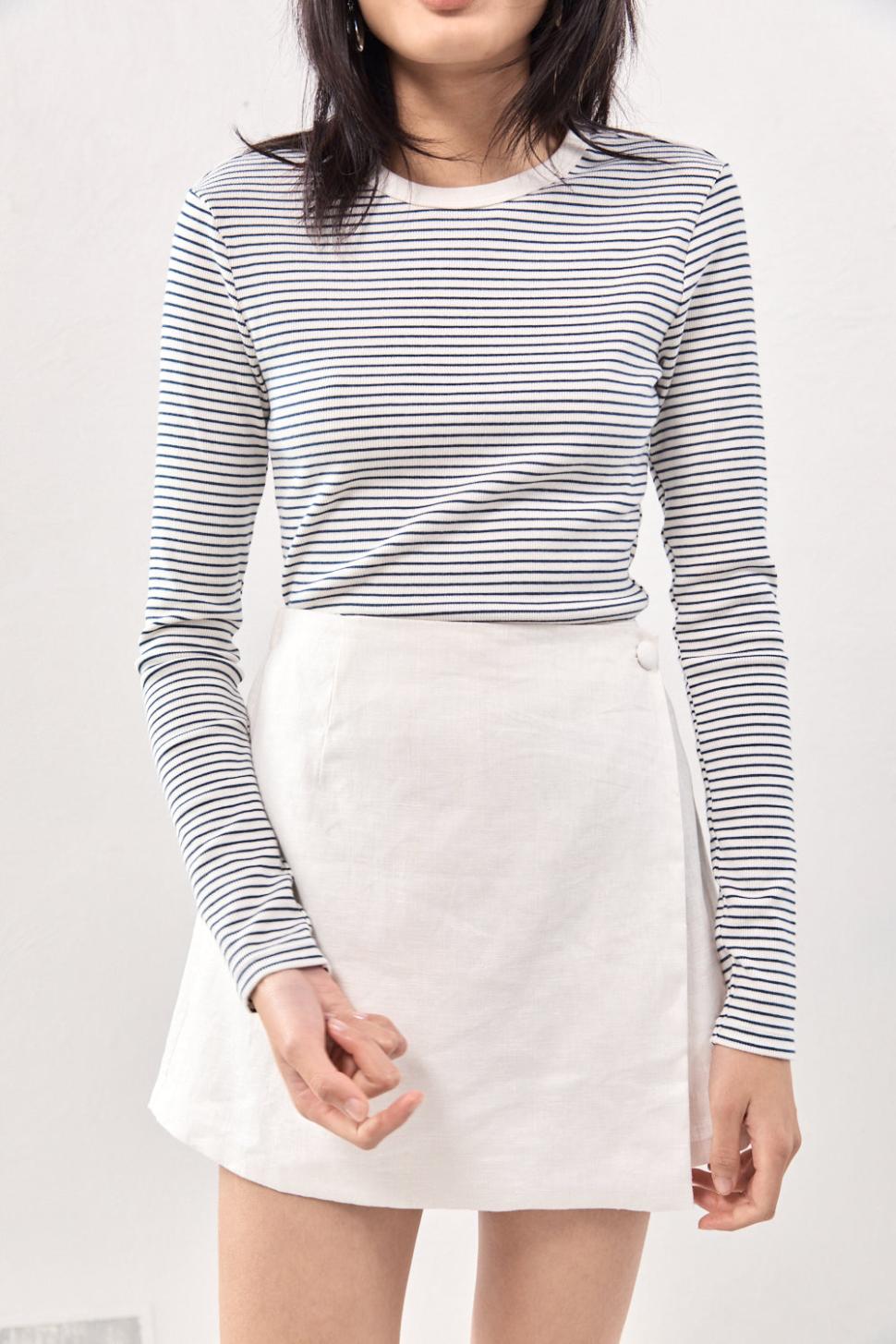 VRG GRL Skorts | Women Jardin Linen Mini Skort White