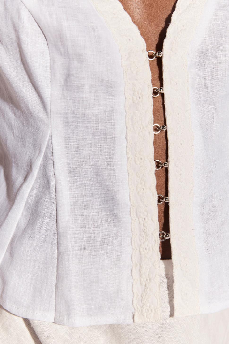 VRG GRL Sleeveless | Women Allegra Linen Top White