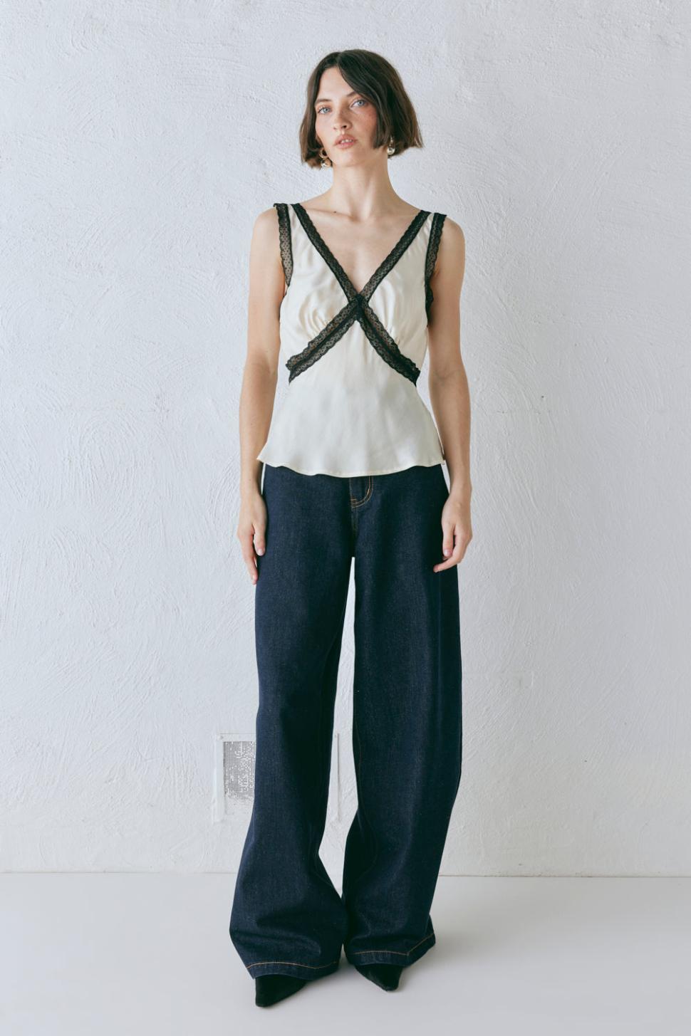 VRG GRL Sleeveless | Women Andi Top Cream