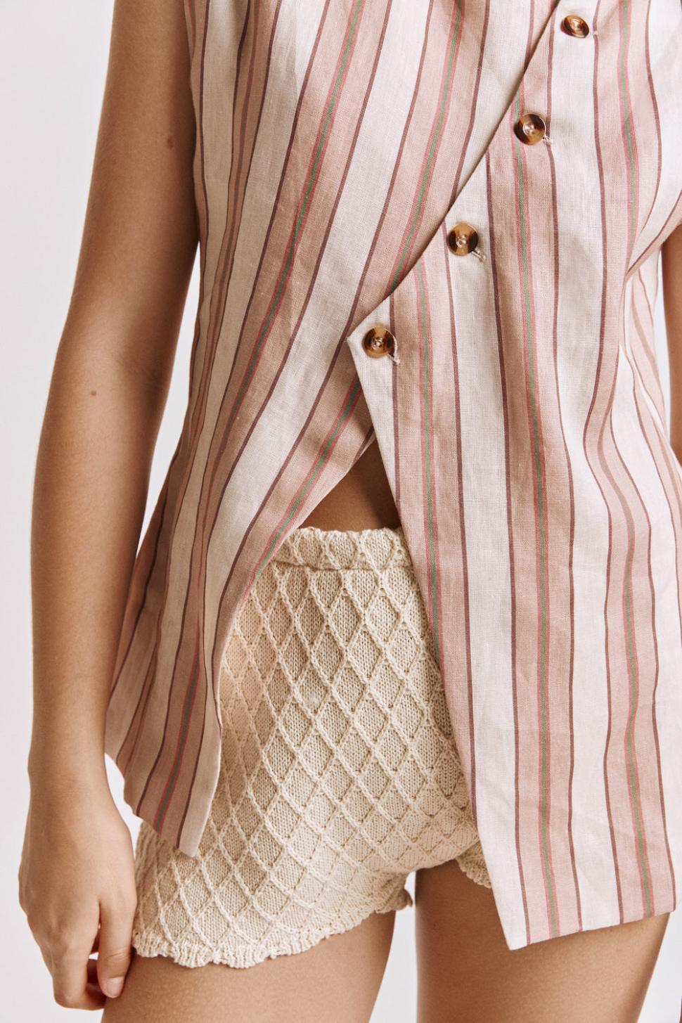 VRG GRL Sleeveless | Women Aria Vest Pink Stripe