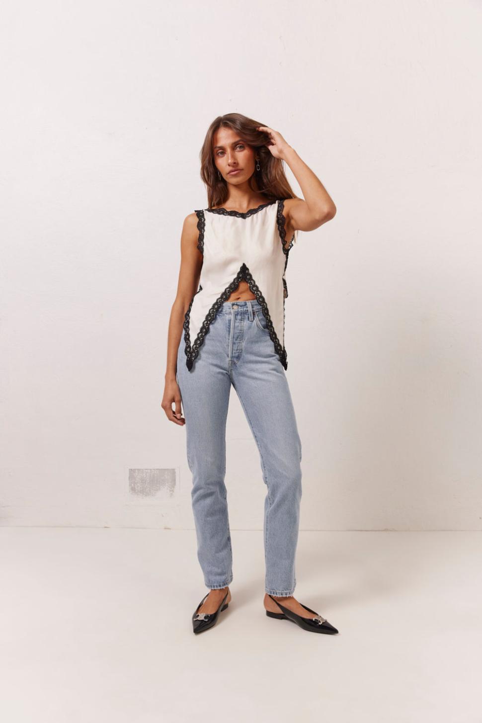 VRG GRL Sleeveless | Women Aurelie Top White