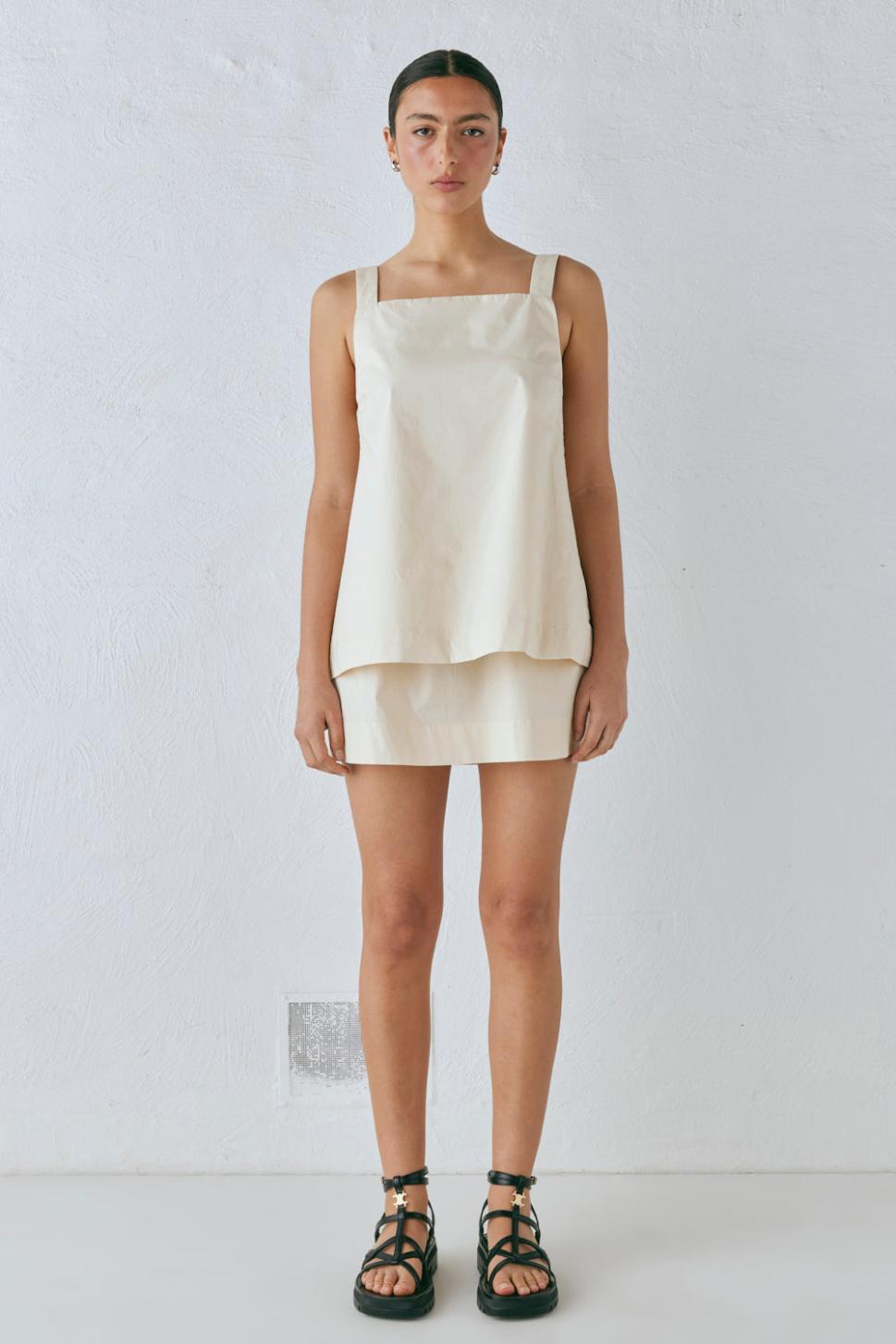 VRG GRL Sleeveless | Women Elka Top Cream
