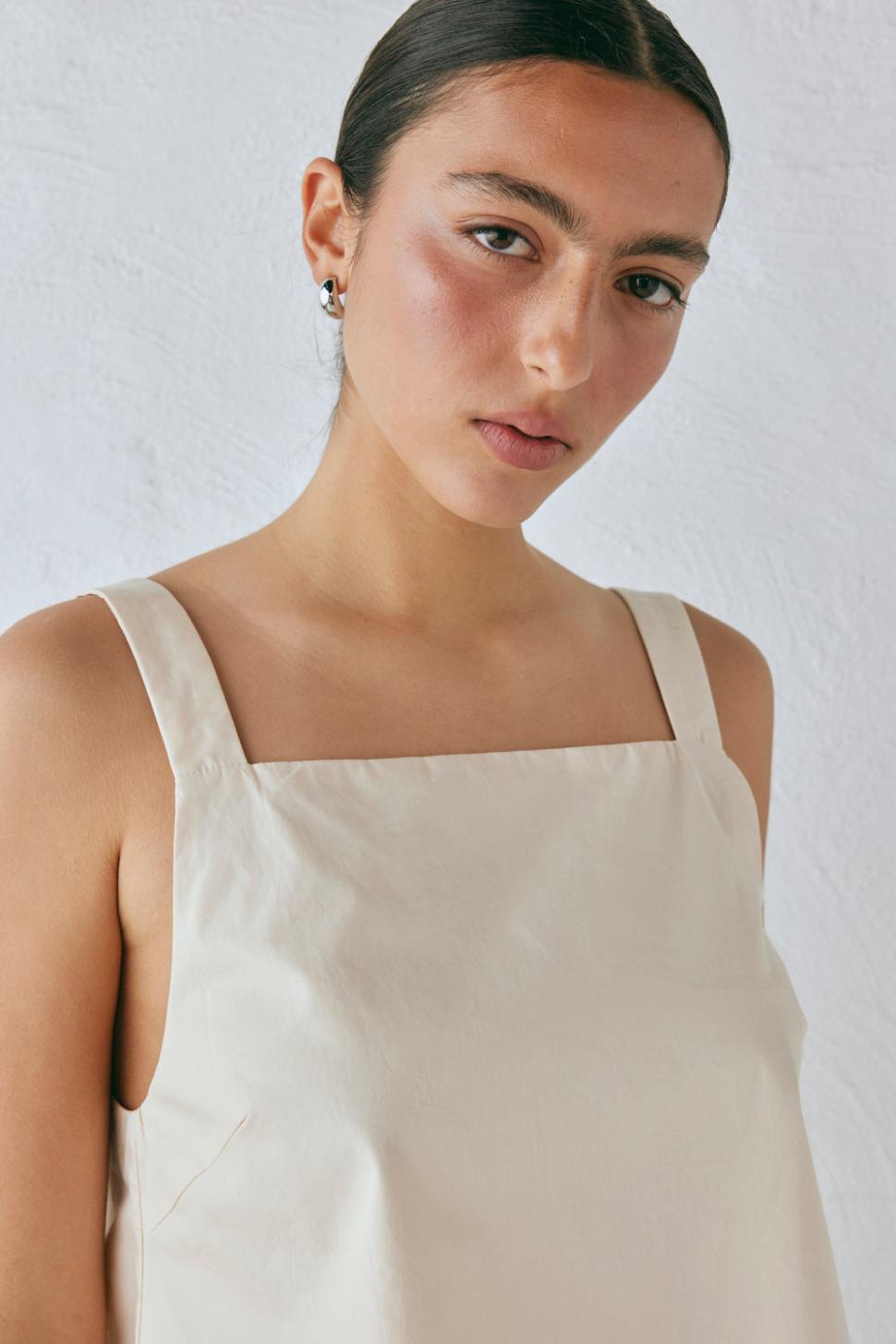 VRG GRL Sleeveless | Women Elka Top Cream