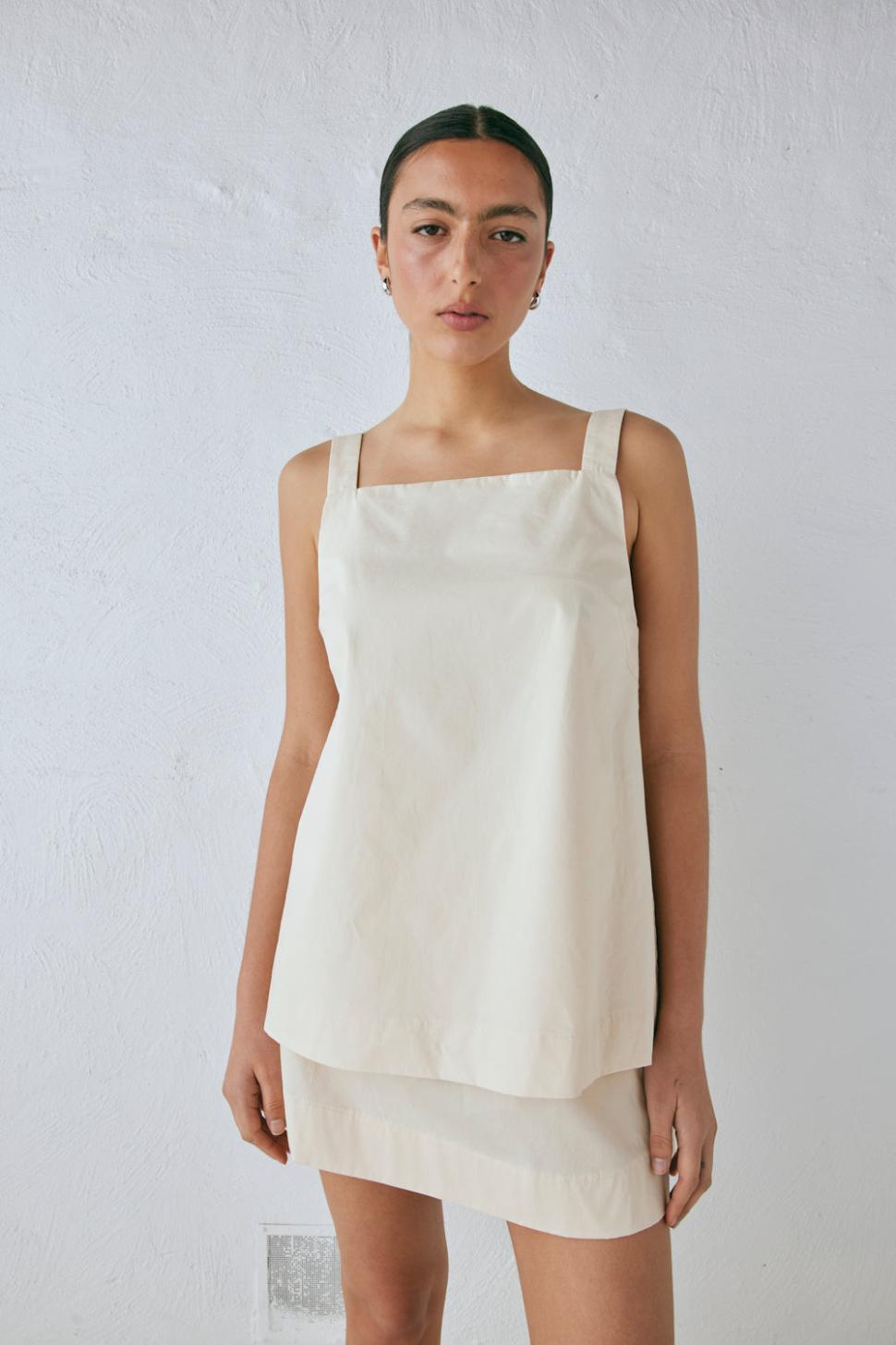VRG GRL Sleeveless | Women Elka Top Cream