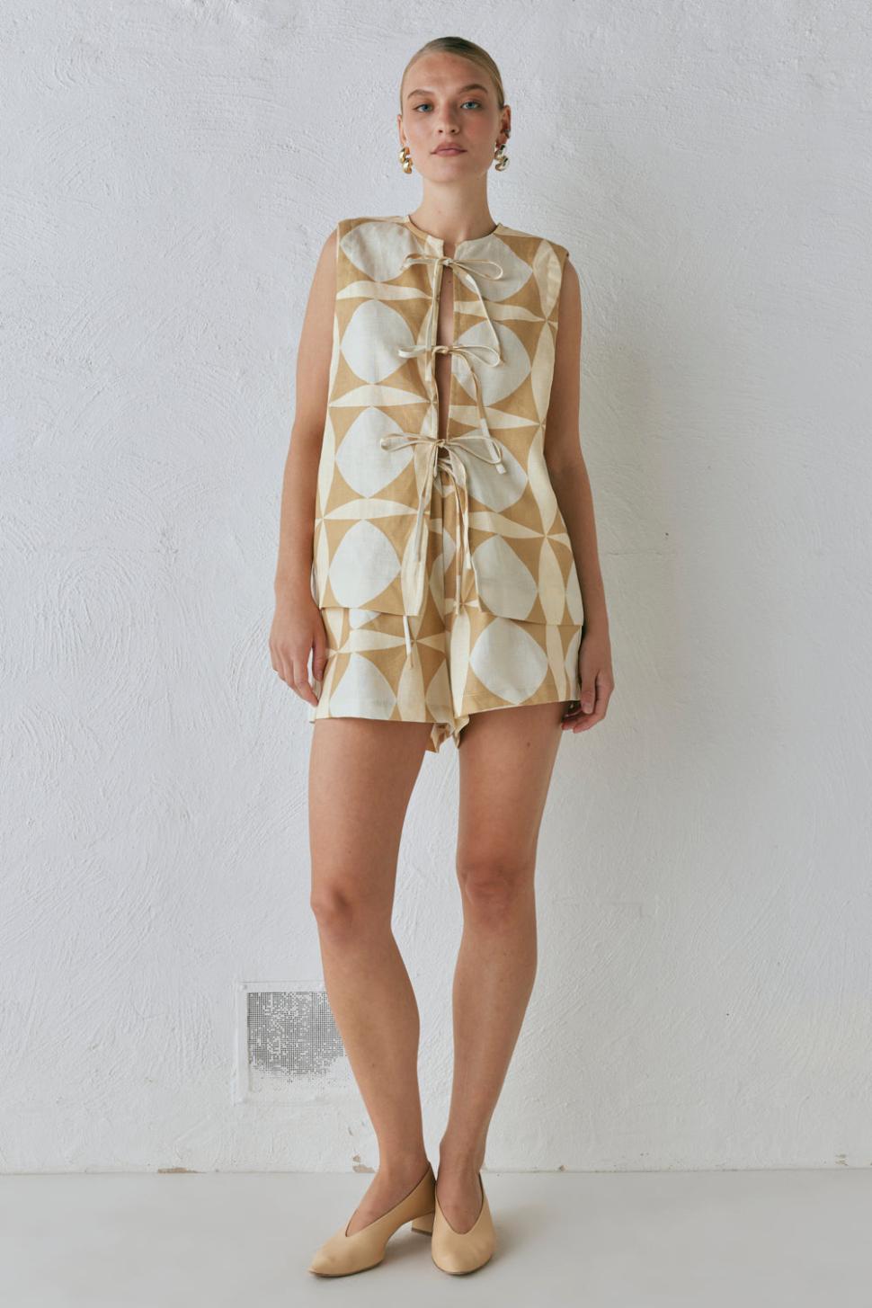 VRG GRL Sleeveless | Women Enni Linen Smock Top Scope