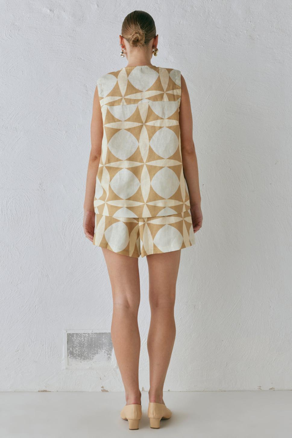 VRG GRL Sleeveless | Women Enni Linen Smock Top Scope