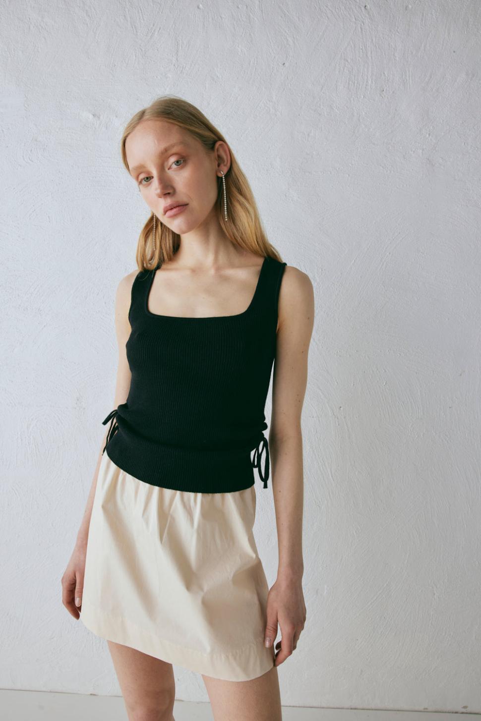 VRG GRL Sleeveless | Women Liv Knit Top Black