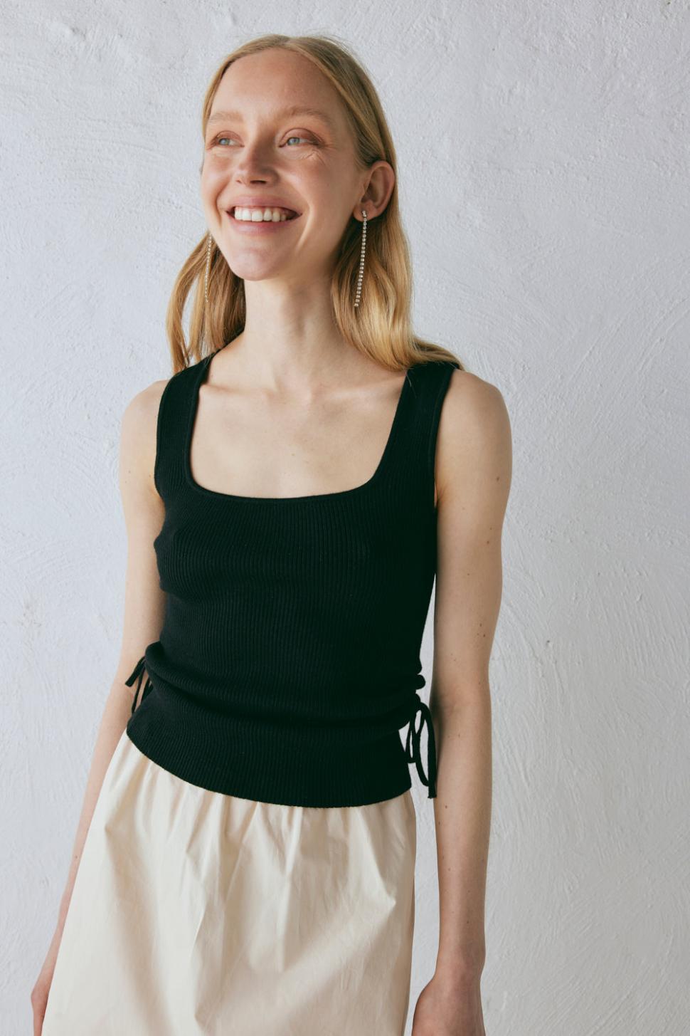 VRG GRL Sleeveless | Women Liv Knit Top Black