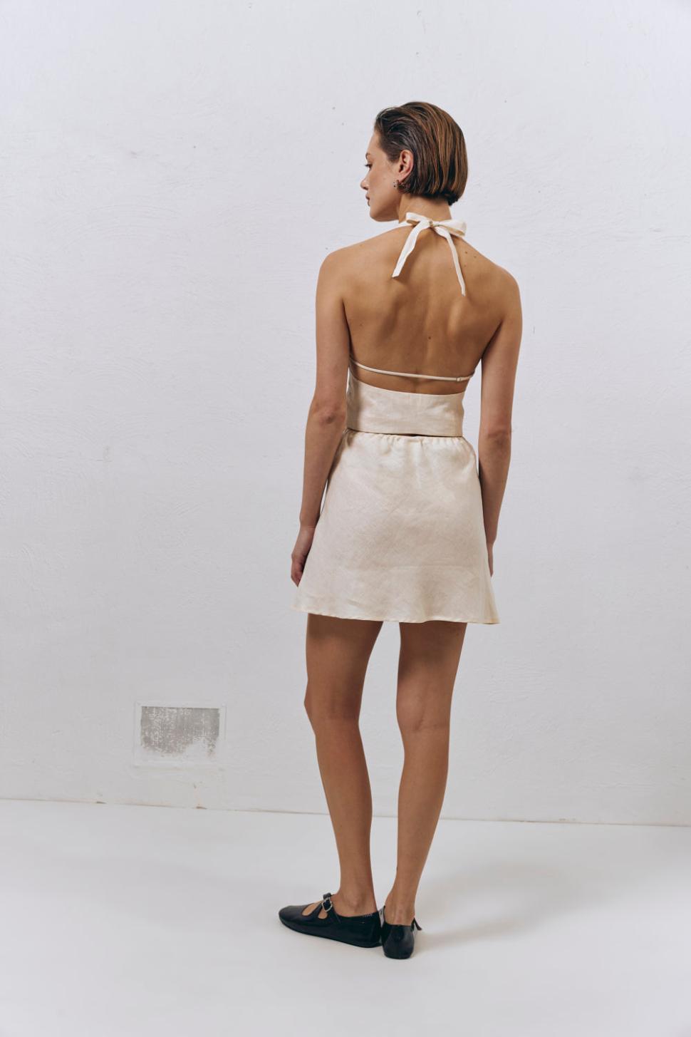 VRG GRL Sleeveless | Women Los Cabos Linen Vest Cream
