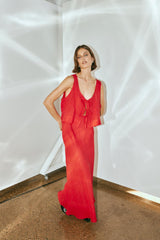 VRG GRL Sleeveless | Women Nessa Linen Smock Top Chilli