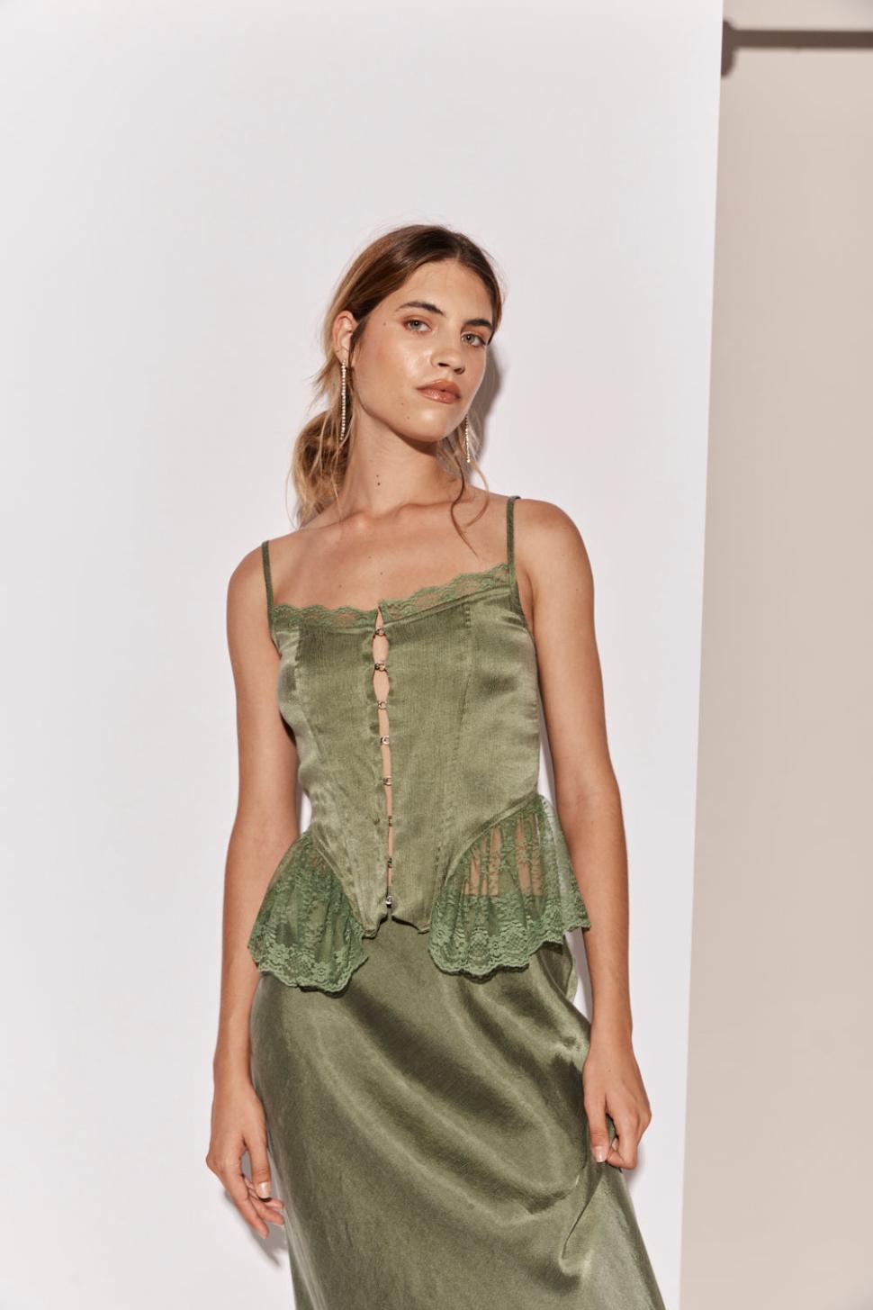 VRG GRL Sleeveless | Women Rhapsody Top Forest