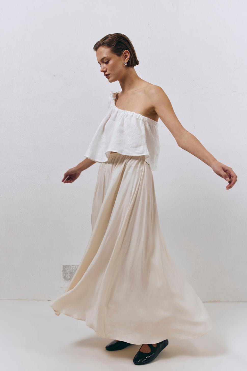 VRG GRL Sleeveless | Women Slow Living Linen Top White