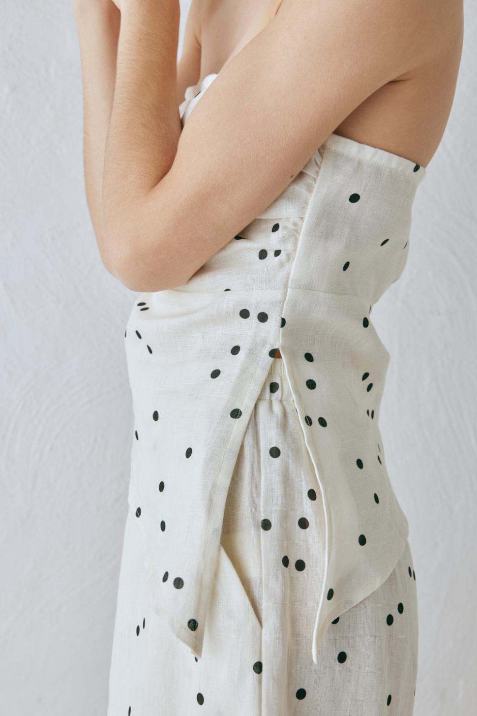 VRG GRL Sleeveless | Women Sunrays Linen Top Dot