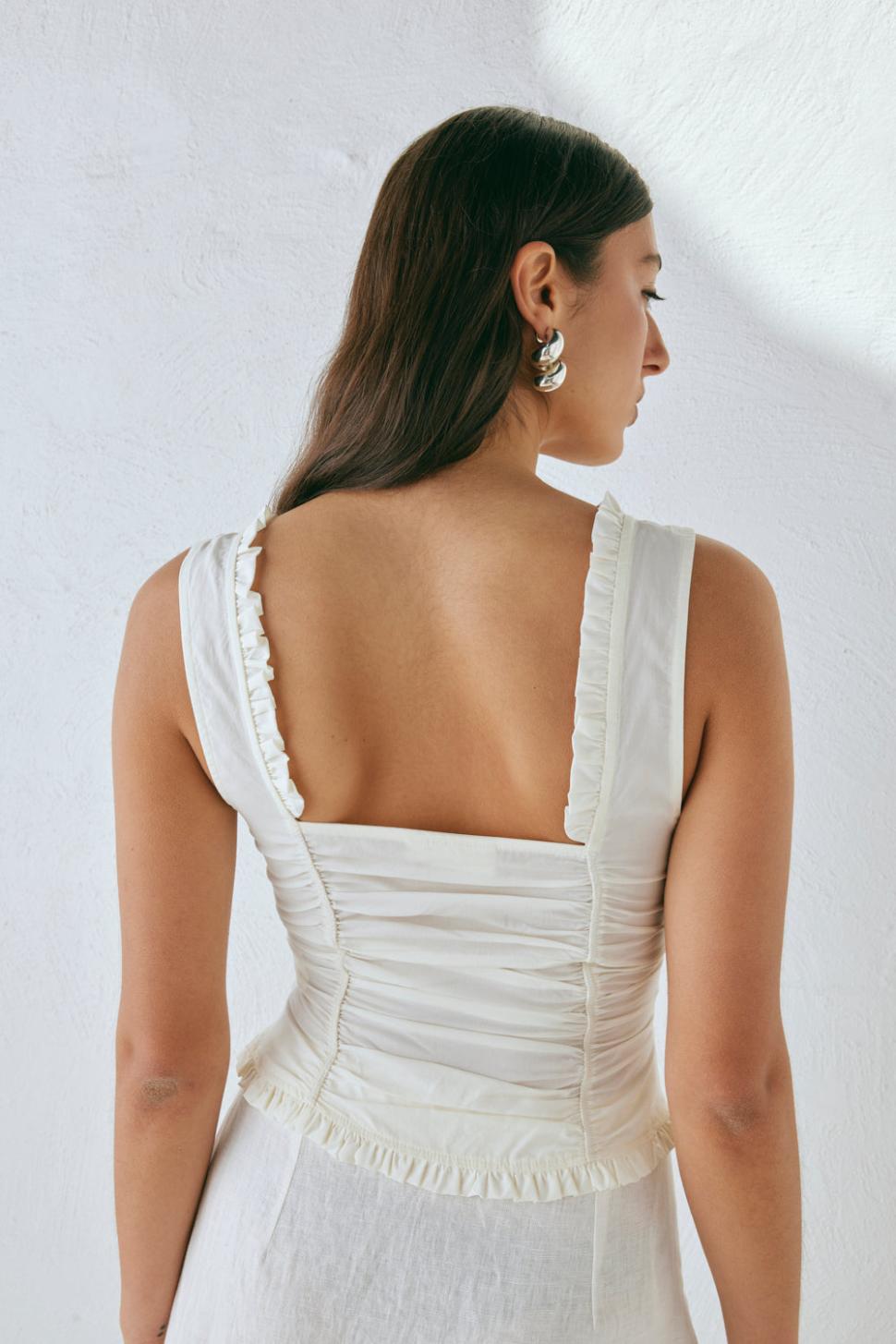 VRG GRL Sleeveless | Women Vida Top White