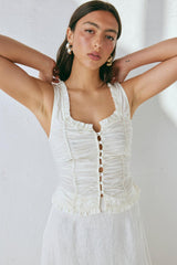 VRG GRL Sleeveless | Women Vida Top White