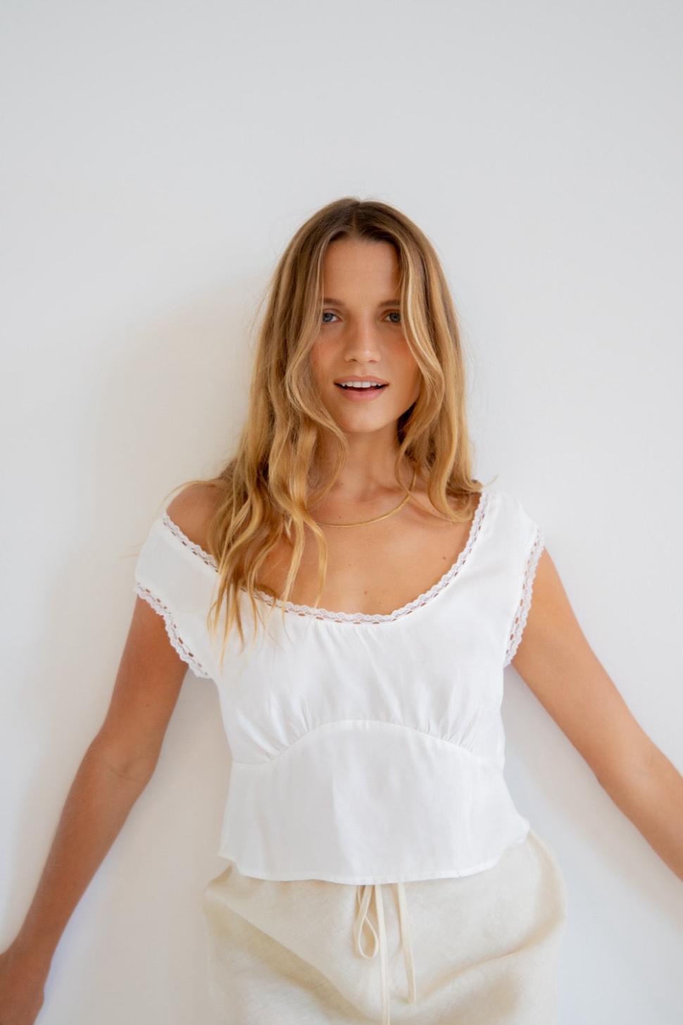 VRG GRL Sleeveless | Women Zadie Top White