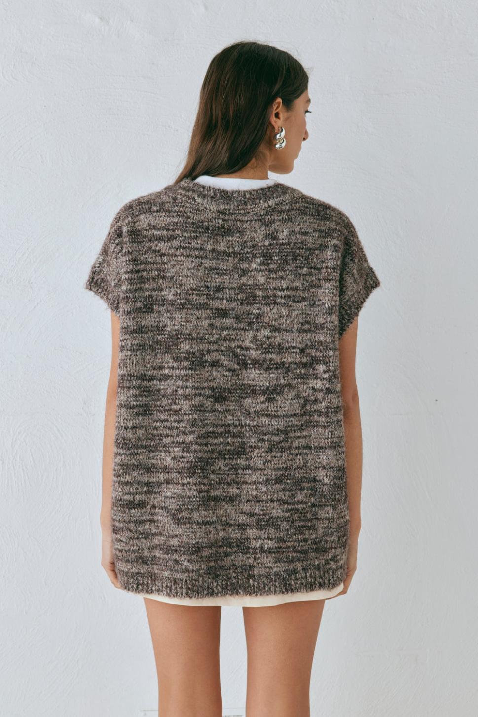 VRG GRL Vests | Women Anita Knit Tunic Vest Marle