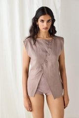 VRG GRL Vests | Women Aria Vest Mushroom