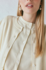 VRG GRL Vests | Women Evie Knit Vest Cream