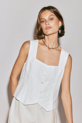 VRG GRL Vests | Women Mimi Top White