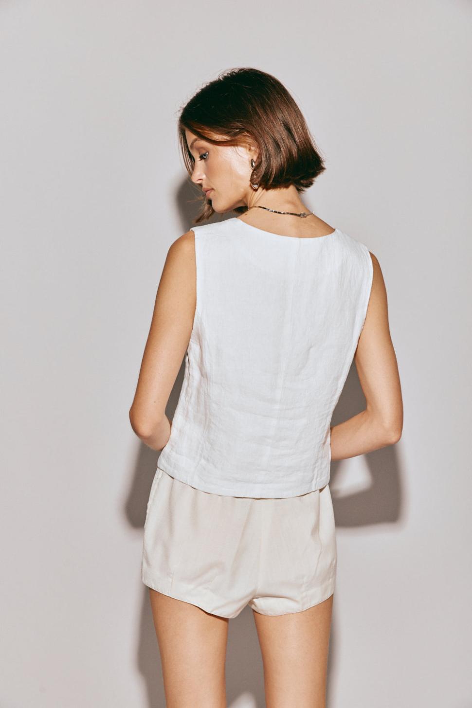 VRG GRL Vests | Women Mimi Top White