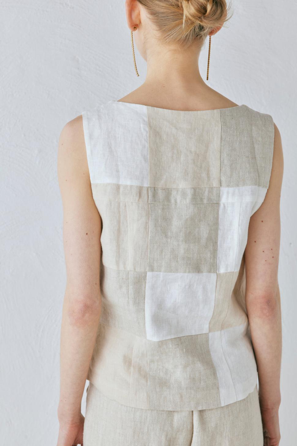 VRG GRL Vests | Women Rare Linen Vest Natural